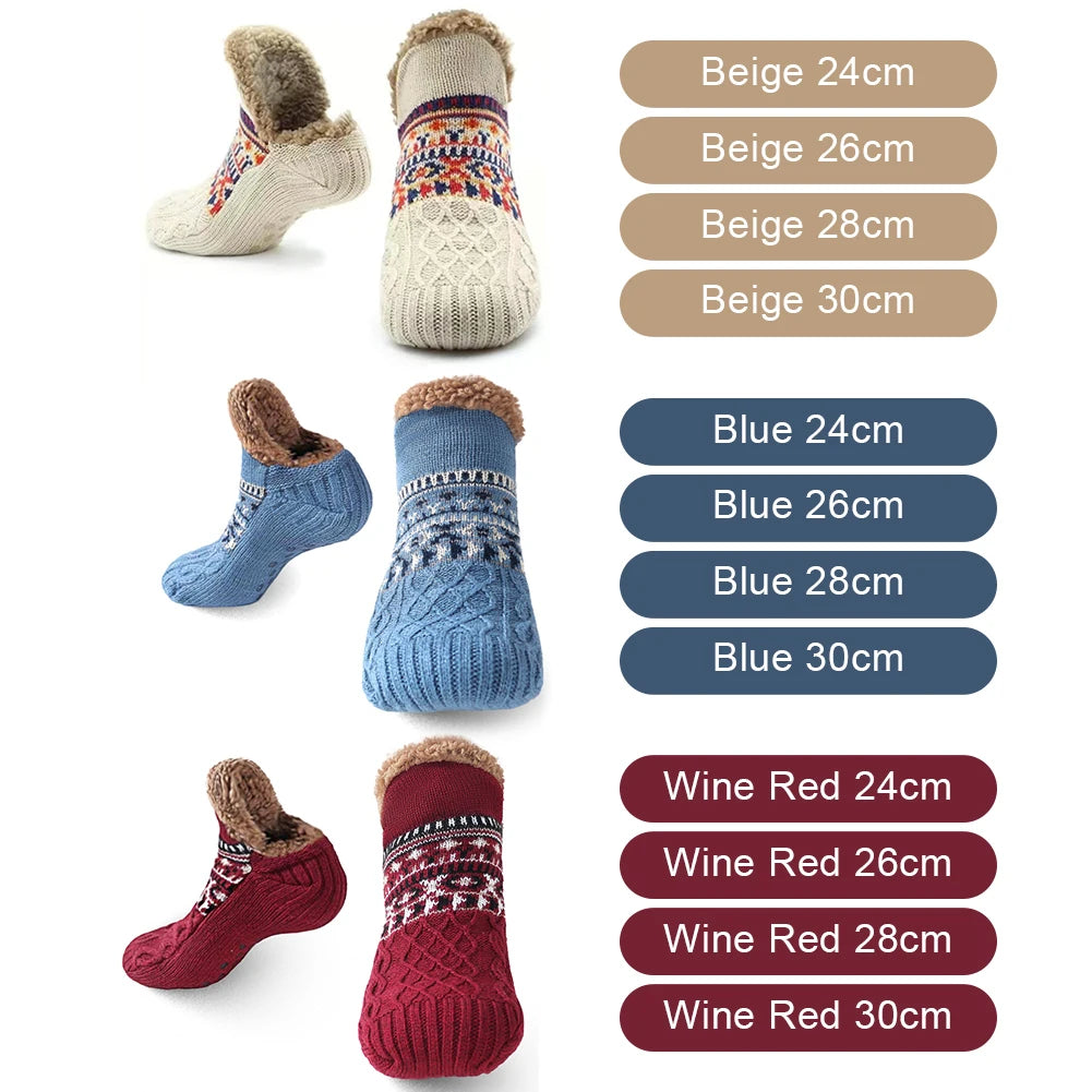 Thermal Winter House Socks | Non-Slip Cozy Socks for Men & Women | Extra Warm & Thick Lined