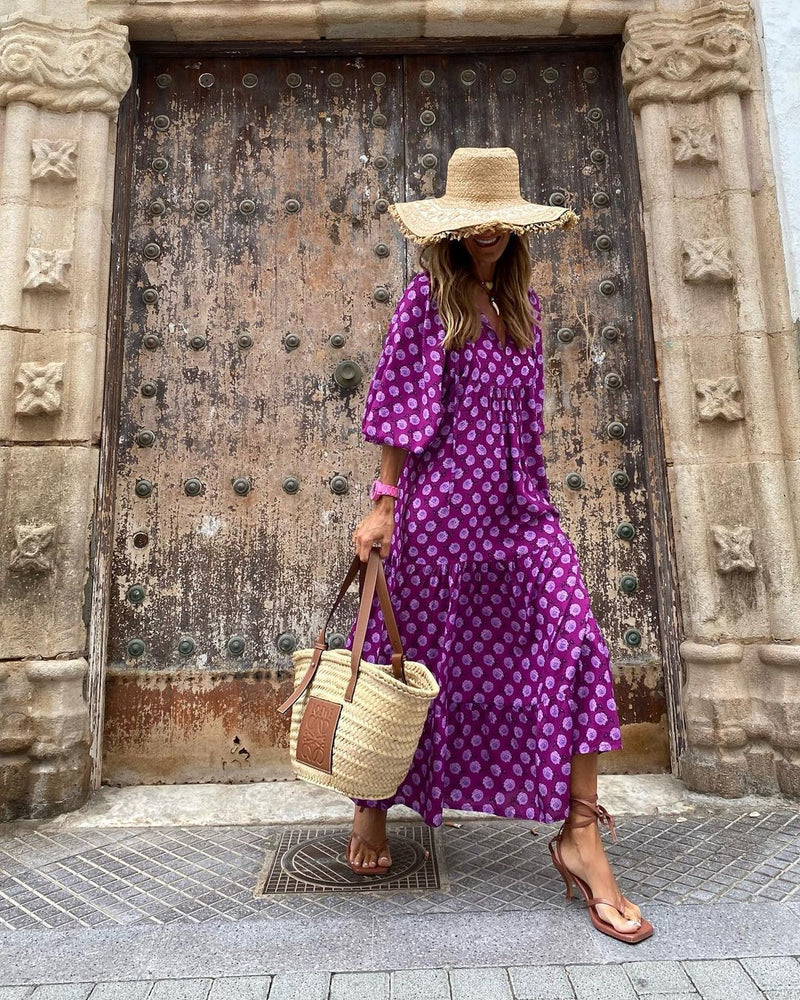 Women’s Maxi Dress – Bohemian Style Loose Fit Gown