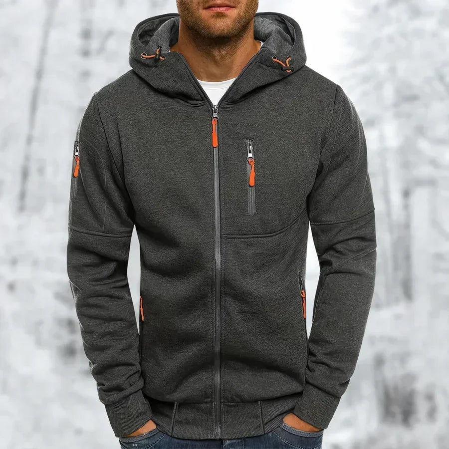 MetroFlex – Stylish Men's Zip-Up Hoodie