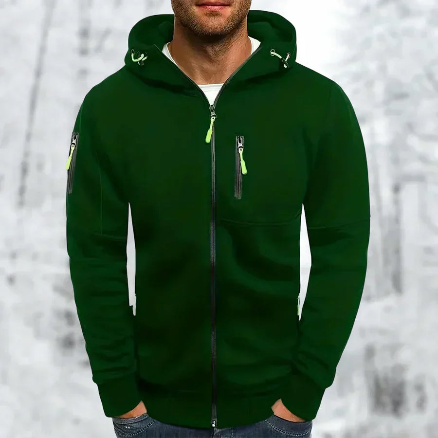 MetroFlex – Stylish Men's Zip-Up Hoodie