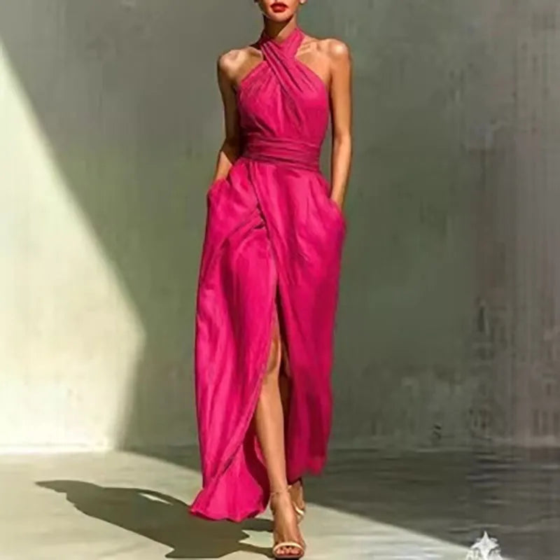 Šaty Asterin Halter Maxi