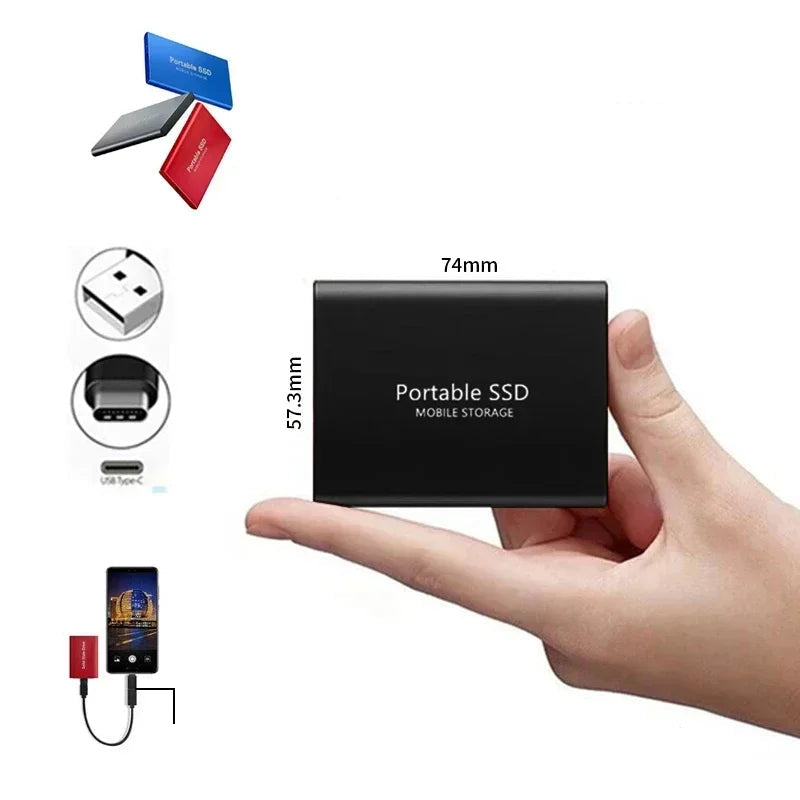 External SSD | USB 3.1 Type-C | Up to 1000 MB/s | 500 GB / 1 TB / 2 TB | Compact & Shockproof