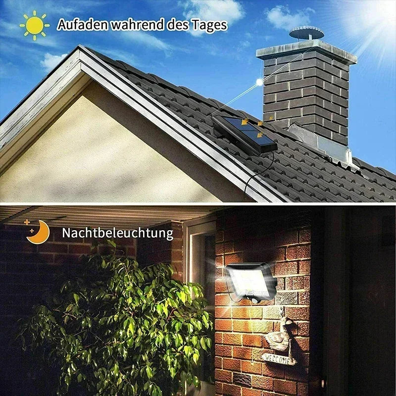 100 COB LED Solar Light | IP65 | Motion Sensor & 3 Modes | Wireless Outdoor Lighting