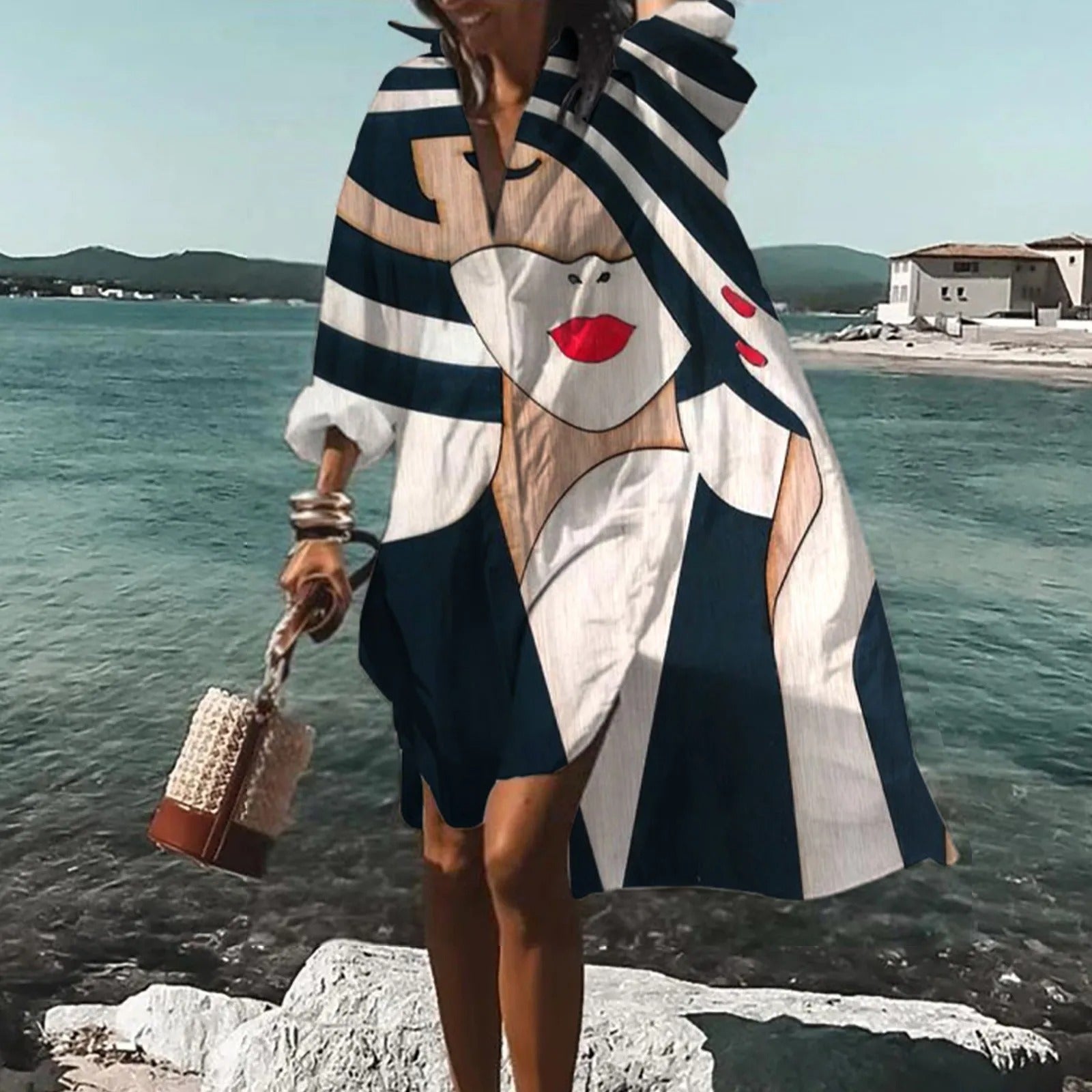 Sanne | Casual Midi-jurk met Print voor Dames voor Zomerjurkjes 3