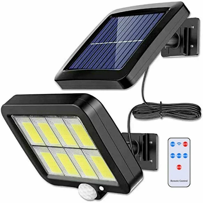 100 COB LED Solar Light | IP65 | Motion Sensor & 3 Modes | Wireless Outdoor Lighting