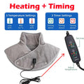 Heated Neck & Shoulder Massager | USB Heating Pad with Vibration | 3 Temperature Levels & Timer | Soft Plush