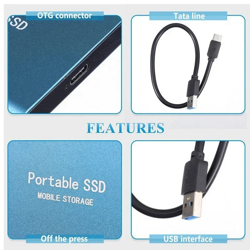 External SSD | USB 3.1 Type-C | Up to 1000 MB/s | 500 GB / 1 TB / 2 TB | Compact & Shockproof