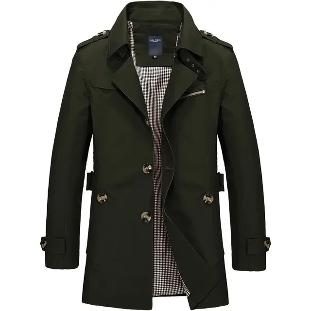 Trench classico leggero e confortevole da uomo - resistente, elegante, senza tempo