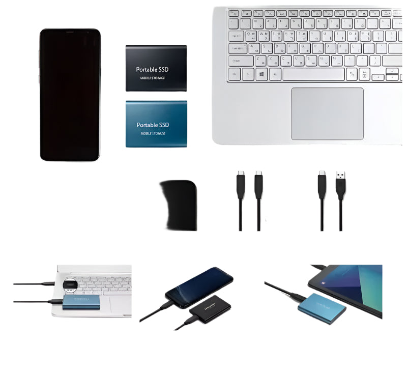 External SSD | USB 3.1 Type-C | Up to 1000 MB/s | 500 GB / 1 TB / 2 TB | Compact & Shockproof