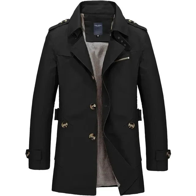 Trench classico leggero e confortevole da uomo - resistente, elegante, senza tempo