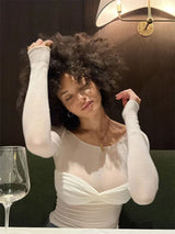 Women's Sheer Mesh Top | Elegant & Lightweight Spring Layer