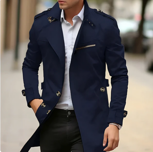 Classic Lightweight and Comfortable Men's Trench Coat - Durable, Elegant, Timeless