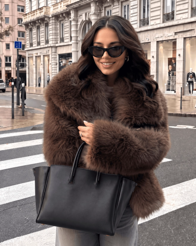 Women's winter jacket | Elegant design | Cozy faux fur look
