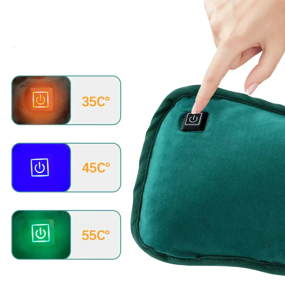 Piastra Riscaldante Portatile in Grafene | Ricaricabile via USB | 3 Livelli di Temperatura | Scalda Mani e Pancia Ergonomico | Include Spegnimento Automatico Intelligente