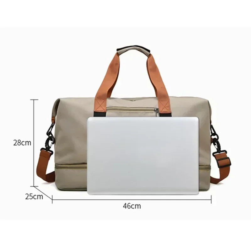 Large Capacity Fitness Travel Bag | Wet-Dry Separation | Hand & Shoulder Bag for Women