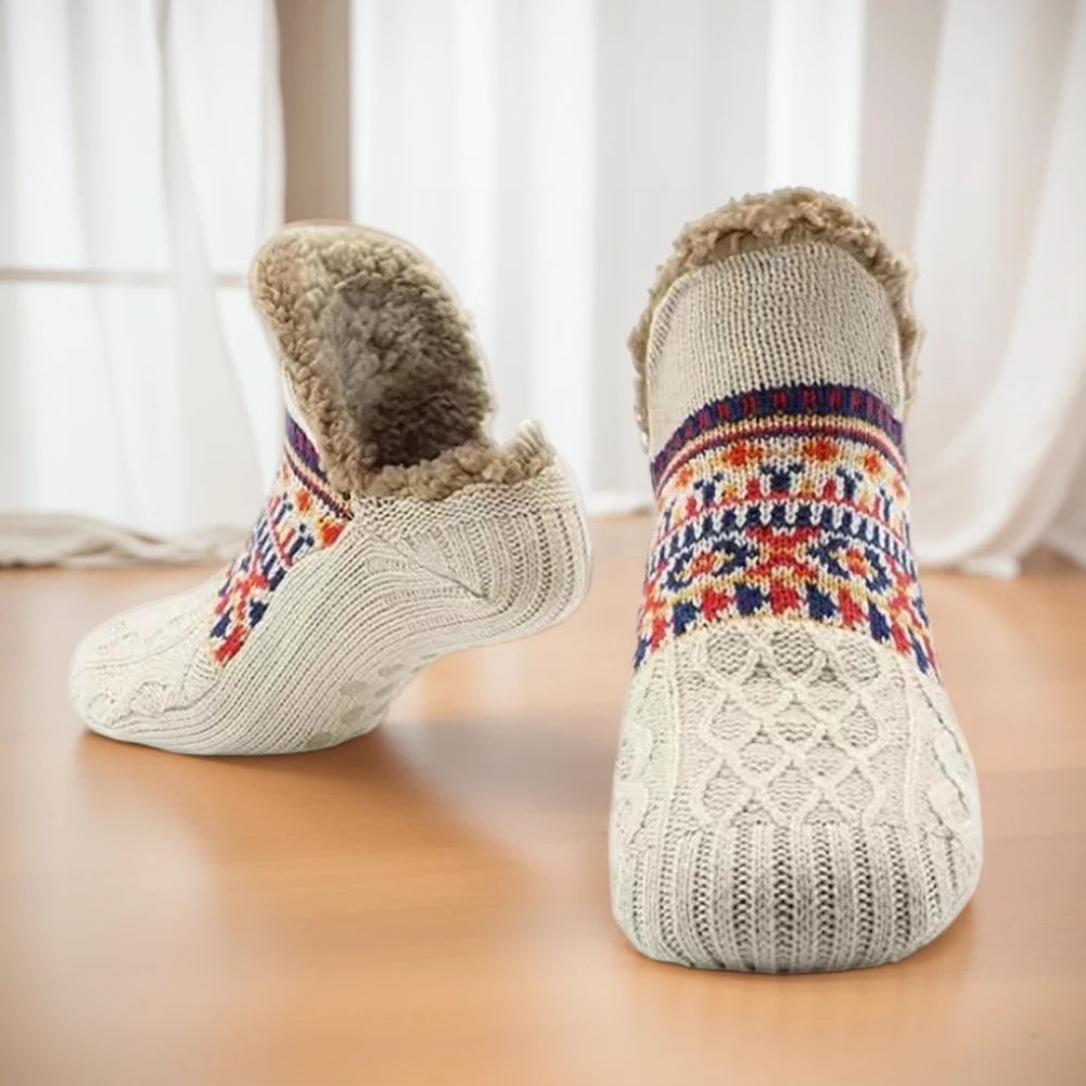 Thermal Winter House Socks | Non-Slip Cozy Socks for Men & Women | Extra Warm & Thick Lined