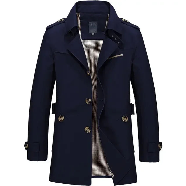 Trench classico leggero e confortevole da uomo - resistente, elegante, senza tempo