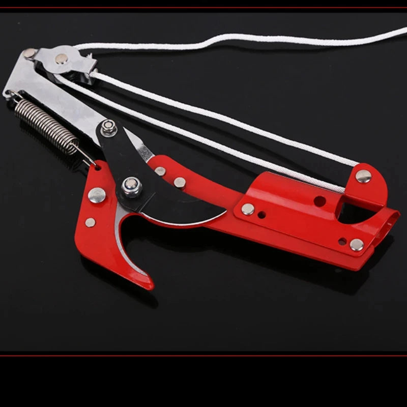 High-Altitude Branch Cutter | Telescopic Tree Pruner with Pulley System | SK5 Steel Blade | For Fruit Trees & High Branches