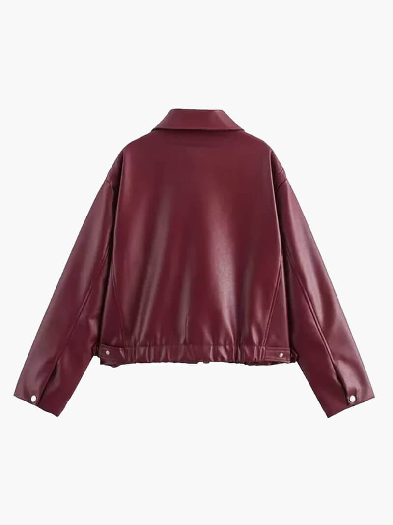 Women’s Leather Biker Jacket | Oversized Fit & Bold Style | Everyday & Evening Wear