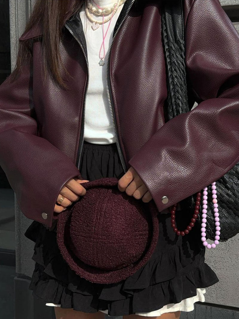 Women’s Leather Biker Jacket | Oversized Fit & Bold Style | Everyday & Evening Wear