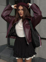 Women’s Leather Biker Jacket | Oversized Fit & Bold Style | Everyday & Evening Wear