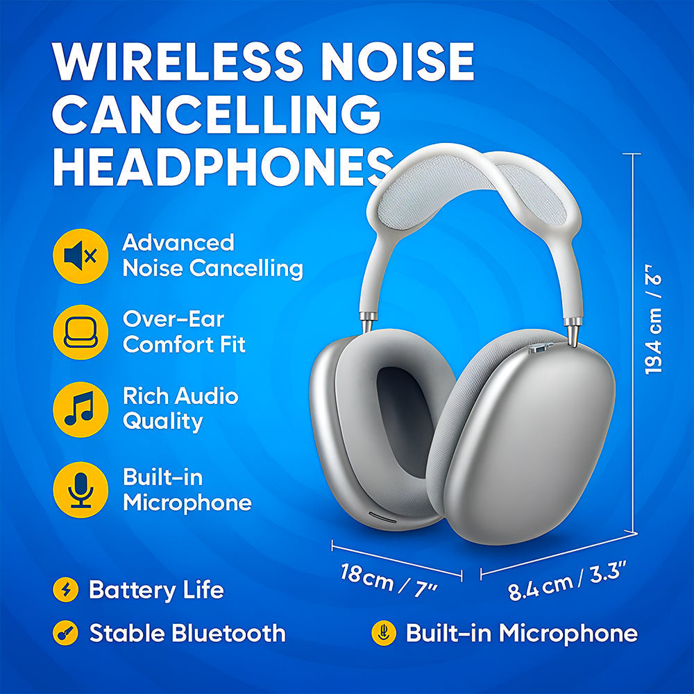 Wireless Bluetooth Headphones  Over-Ear Noise Cancelling Design - Product detail 4
