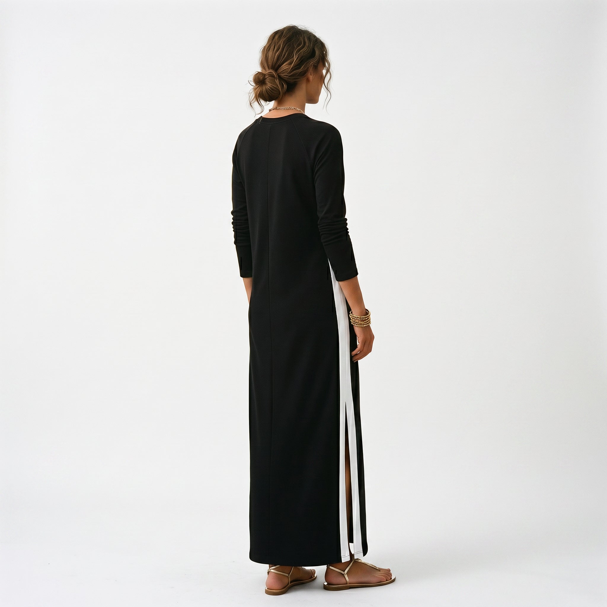 Sophia | Chic White Maxi Dress With Button-Down Collar DONE 05 -21-2026