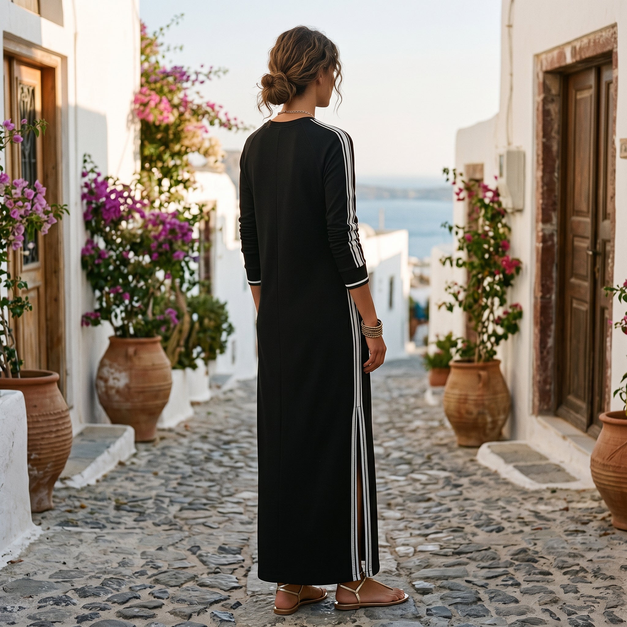 Sophia | Chic White Maxi Dress With Button-Down Collar DONE 05 -21-2026