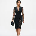 Sophia - Elegant Black Lace Cocktail Dress| DONE