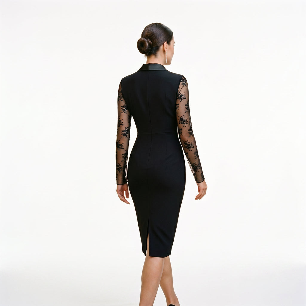 Sophia - Elegant Black Lace Cocktail Dress| DONE