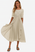 Sophie | A-lijn Midi-jurk voor Dames met Kanten Details voor Zomeruitjes 0