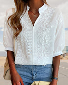 Sophie | Dames Blouse met V-hals en Korte Mouwen voor Zomer 3