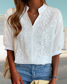 Sophie | Dames Blouse met V-hals en Korte Mouwen voor Zomer 4