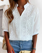 Sophie | Dames Blouse met V-hals en Korte Mouwen voor Zomer 6