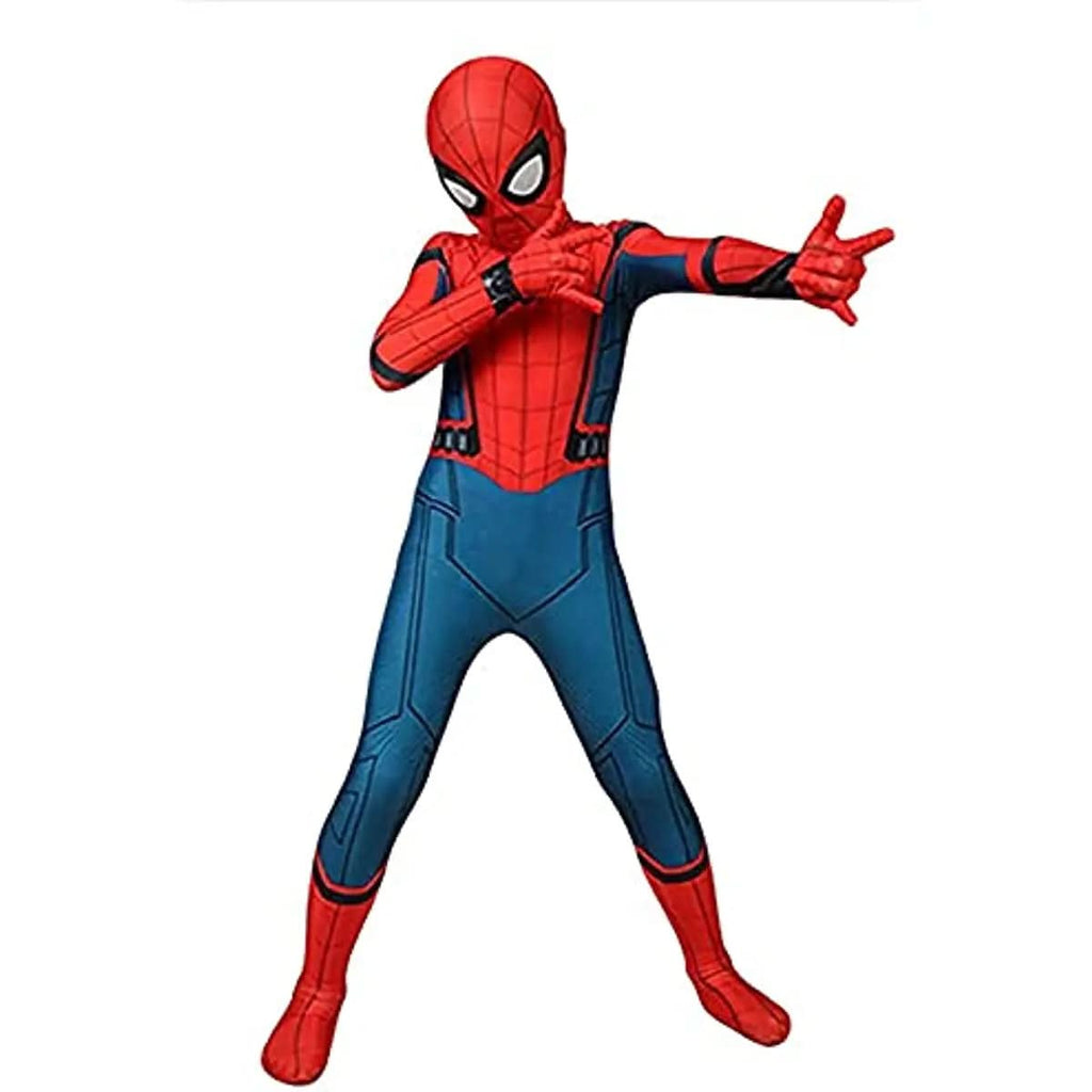 Superhelden | Kinder Kostüm | Ganzkörperanzug mit Maske | WebWarrior