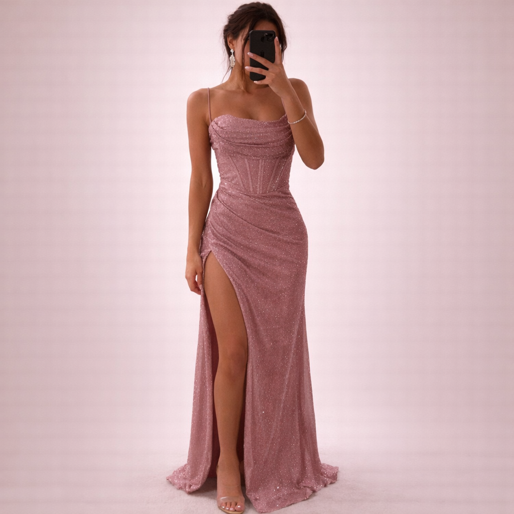 Tess | Romantic dress with sequins and elegant 2
