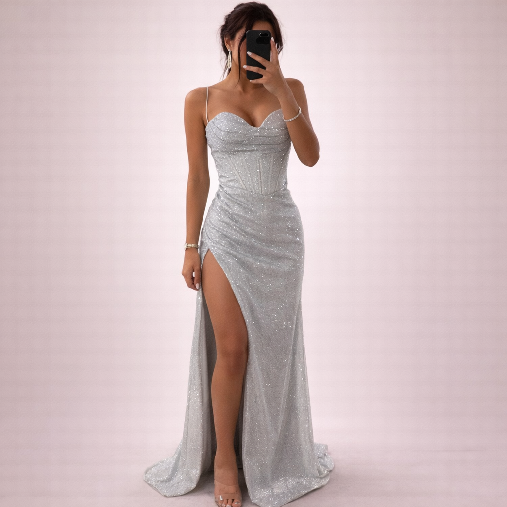 Tess | Romantic dress with sequins and elegant 3