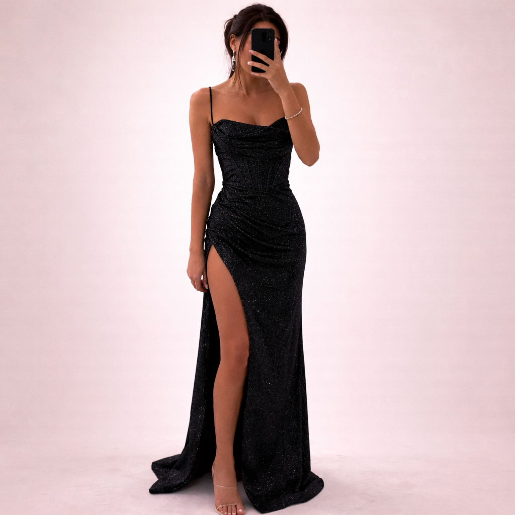Tess | Romantic dress with sequins and elegant 5