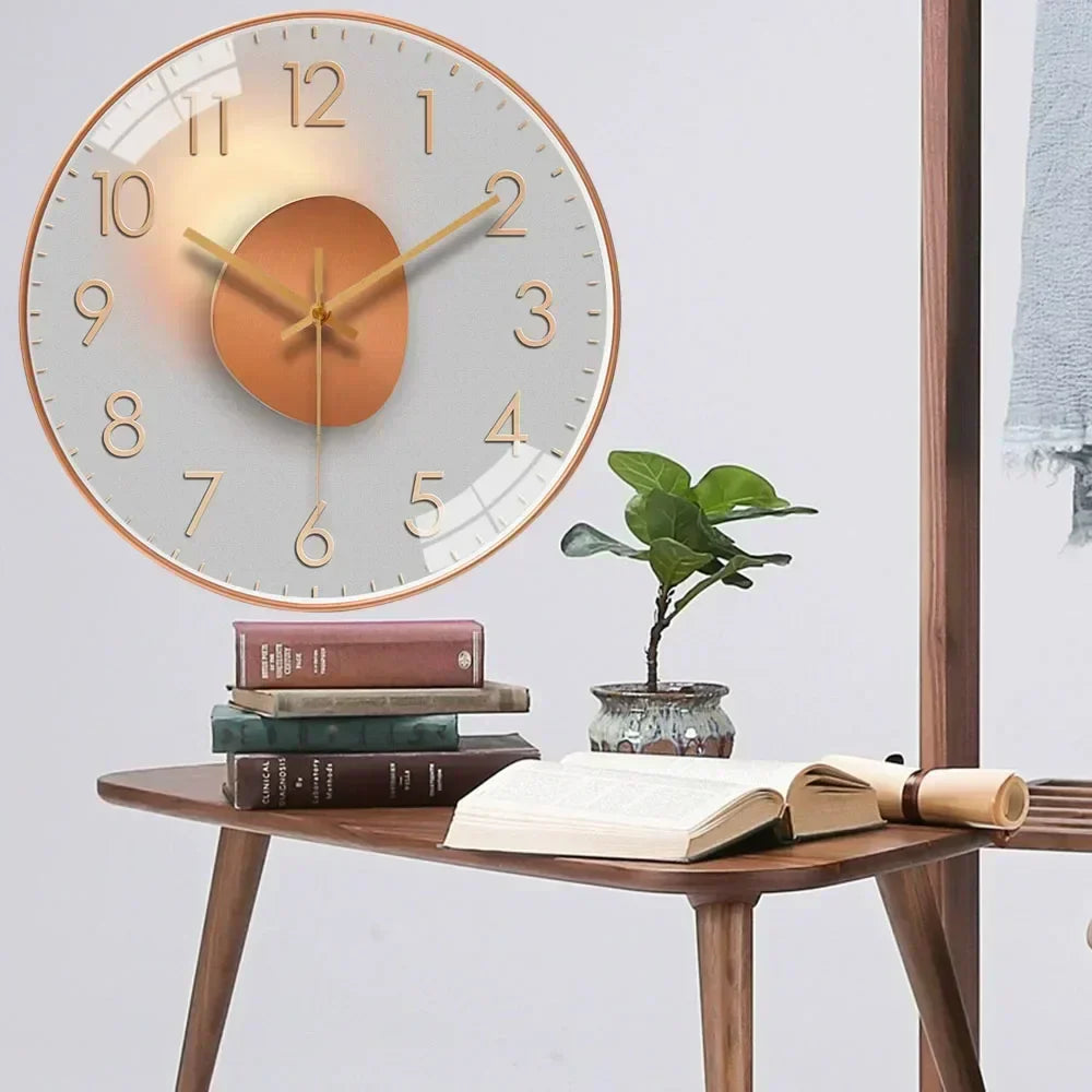 Silent Wall Clock  Gradient Gold Digital Design - Product detail 7
