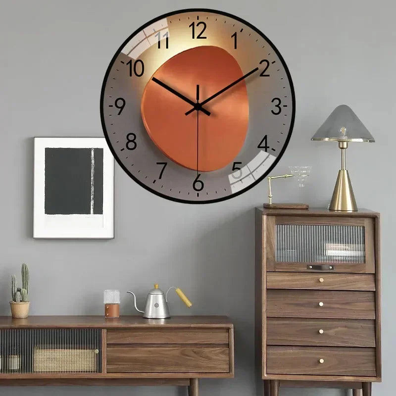 Silent Wall Clock  Gradient Gold Digital Design - Product detail 8