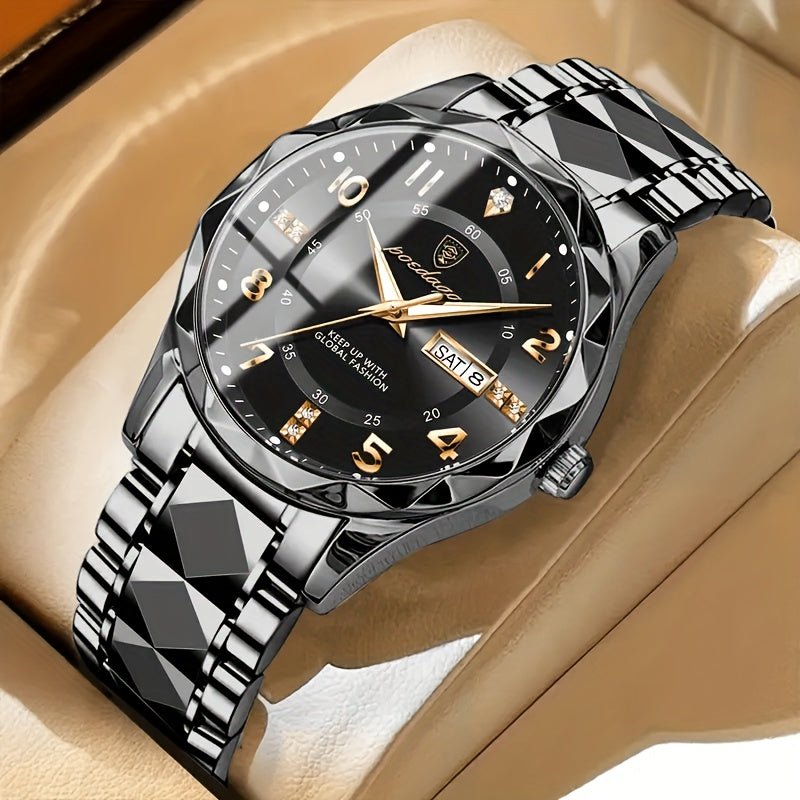 Mens Sports Watch  Blue Dial Stainless Steel Two-Tone - Detailed view
