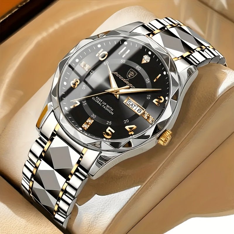Mens Sports Watch  Blue Dial Stainless Steel Two-Tone - Product example