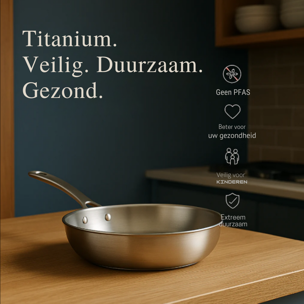 Titanium Frying Pan  Hammered Non-Stick PFAS-Free Induction - Product example