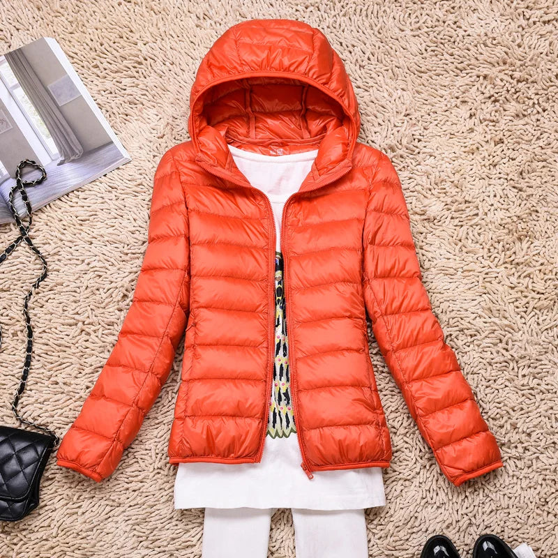 Women's Ultra-Lightweight Down Jacket - Elegant and Comfortable Light Coat