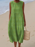 Embroidered Midi Dress