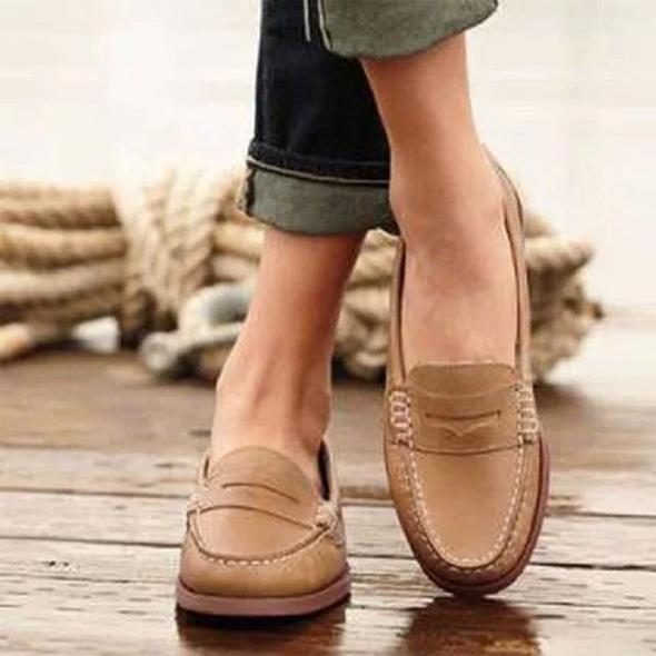 Classic Leather Penny Loafers  Premium Tan Moccasin Design - Product detail 7