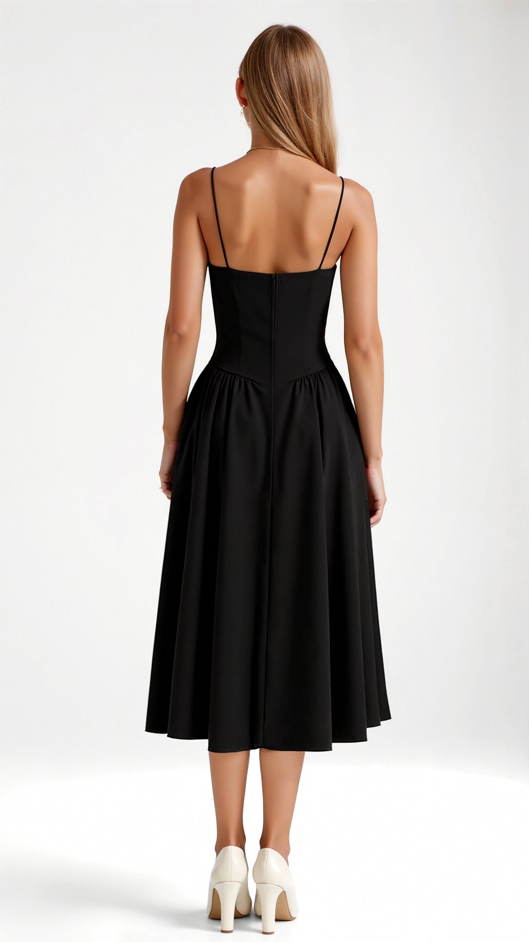Abito midi con corsetto floreale da donna per eventi estivi