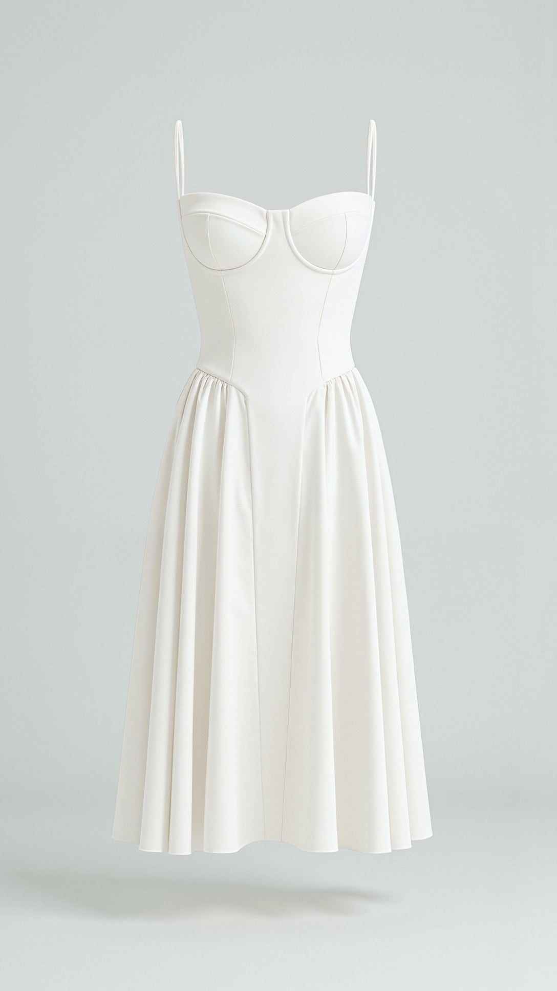 Abito midi con corsetto floreale da donna per eventi estivi