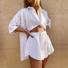 Women's Linen Two-Piece Set for Versatile Styling 0
