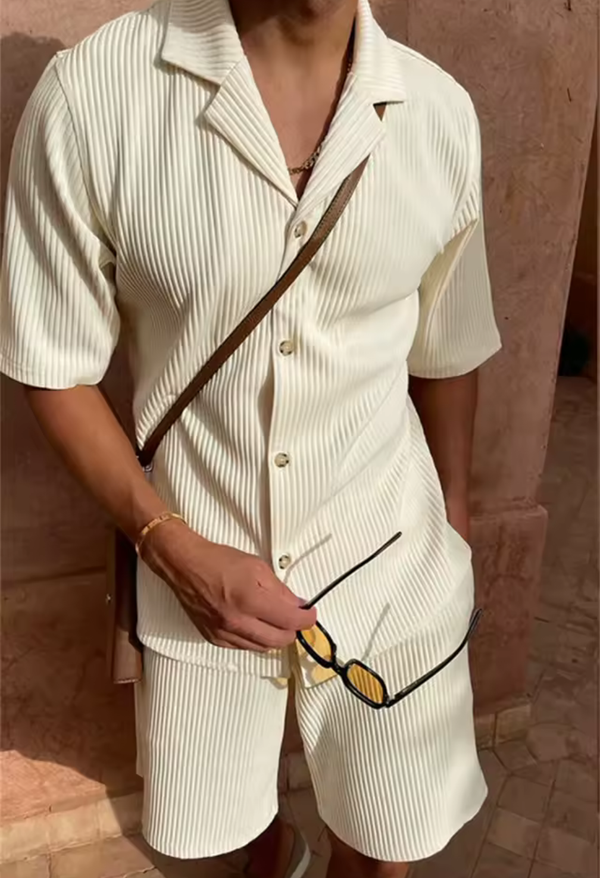 Women's Loungewear Two-Piece Pleated Set 0